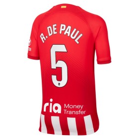Camisola Atlético Madrid R. De Paul 5 Criança 1º Equipamento 2023-24 Manga Curta